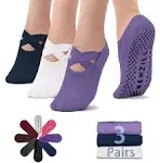 Women's Yoga Socks - NEWZILL Red Blue Brown