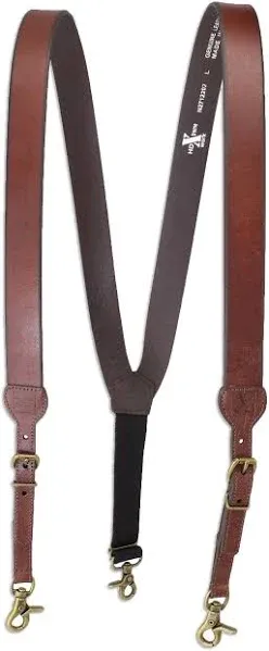 Nocona Men's Heavy Duty Leather Work Suspenders