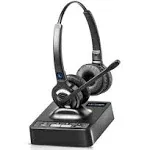 Leitner Dual-Ear Wireless Headset w/ Base (LH275) *NO Adapter/USB*