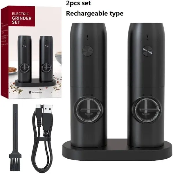 Electric Salt and Pepper Grinder Set