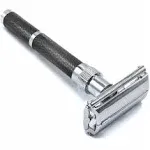 Parker 96R - Long Handle Butterfly Open Safety Razor & 5 Parker Premium Platinum Double Edge Razor Blades