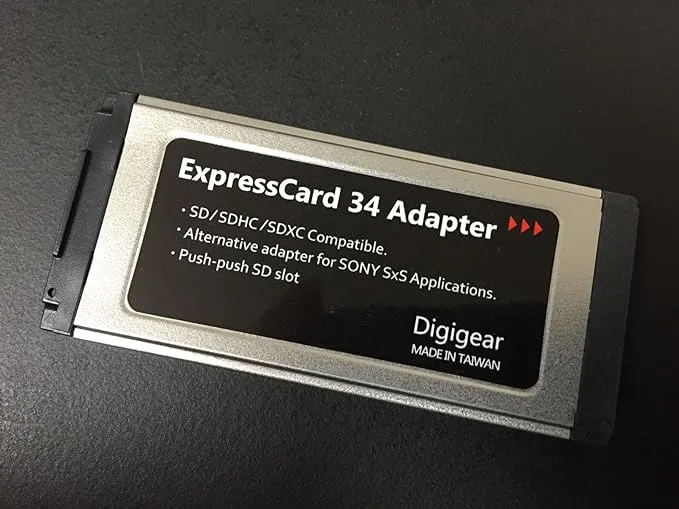 Digigear SD/SDHC/SDXC to ExpressCard Adapter/reader for Sony SXS Pro Card ...