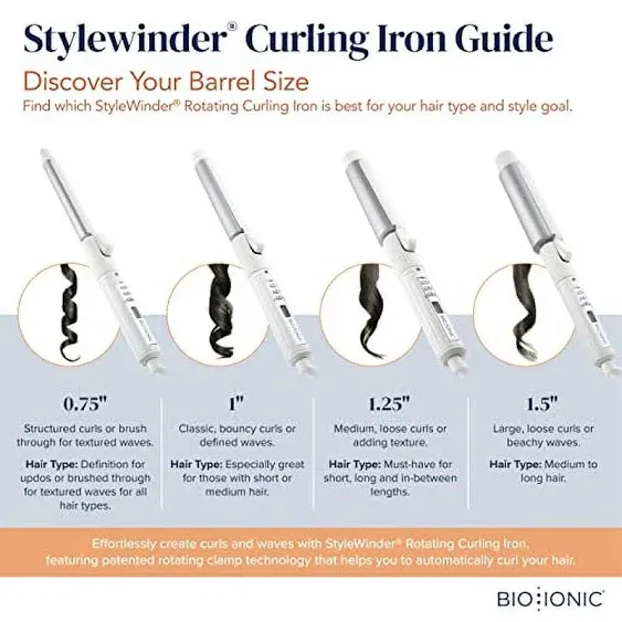 Bio Ionic Long Barrel Styler Curling Iron 1.5"