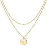 IEFWELL Initial Necklaces for Women Gold Initial Necklaces for Women Gold Necklaces for Women Layered Gold Necklaces F