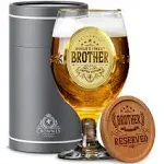 CROWNLY CRYSTAL® Brother Gifts From Sister Brother Birthday Gifts From Sister Christmas Gifts For Brother In Law Christmas Gifts Beer Glasses Personalized Pint Glasses Cool Birthday Gifts For Guys