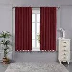 Deconovo Double Layer Blackout Curtains and Sheer Grommet Light Blocking Curtains, Beige, 52W x 84L