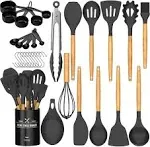 33 Pcs Kitchen Utensils Set Silicone Cooking Nonstick Spatula Turner Spoon Too