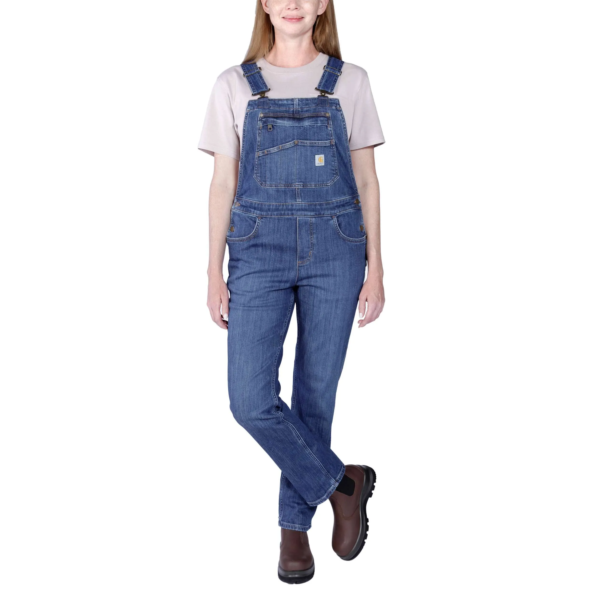 Carhartt Women's Arches Large Denim Bib Overall