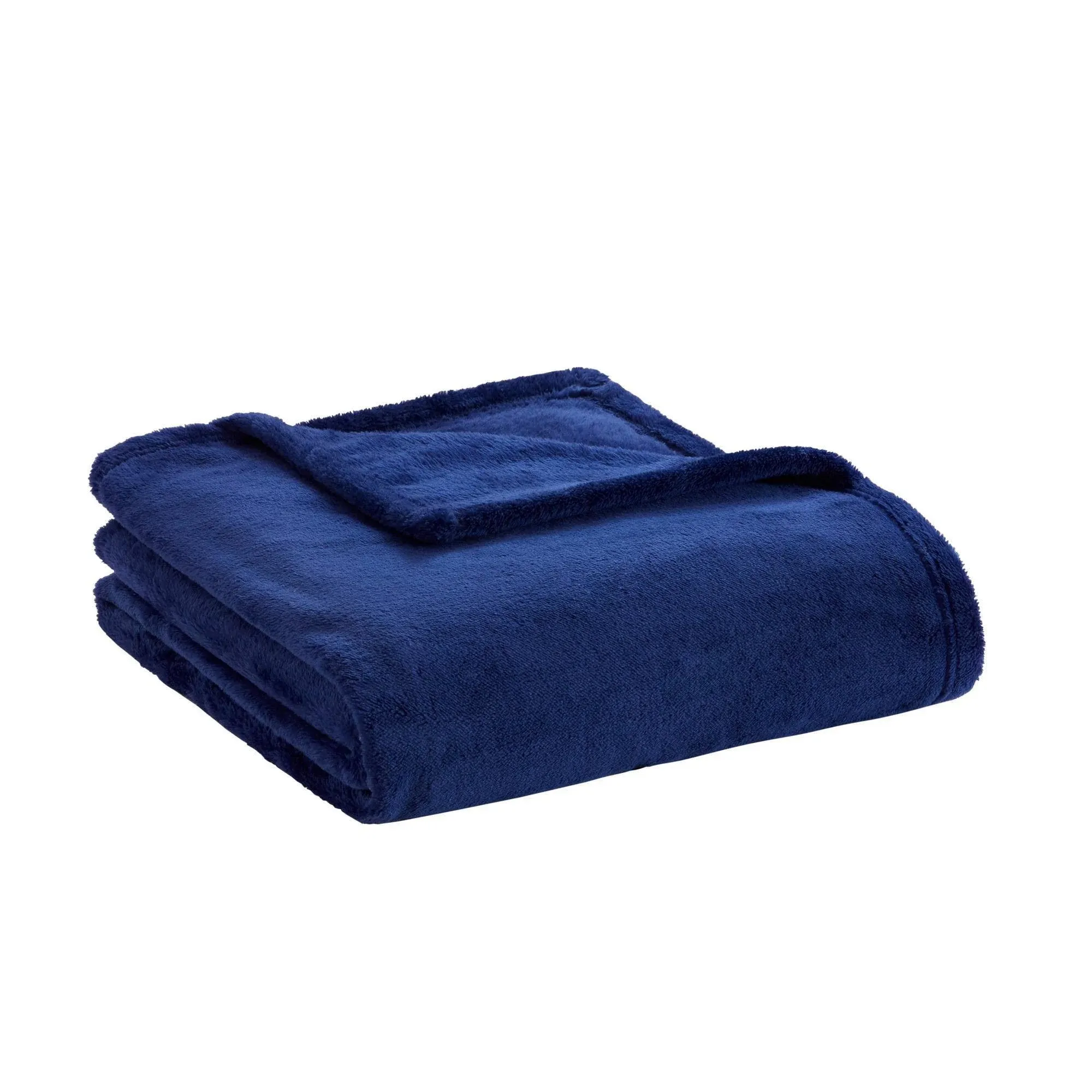 Intelligent Design Microlight Plush Oversized Throw Navy