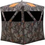 Barronett Blinds® Road Runner, Portable Hunting Blind, Pop-Up Hub Blind, Zipperless Windows, Lightweight, 2-Person, Bloodtrail® Woodland, 67” x 71” x 71”, RR200BT