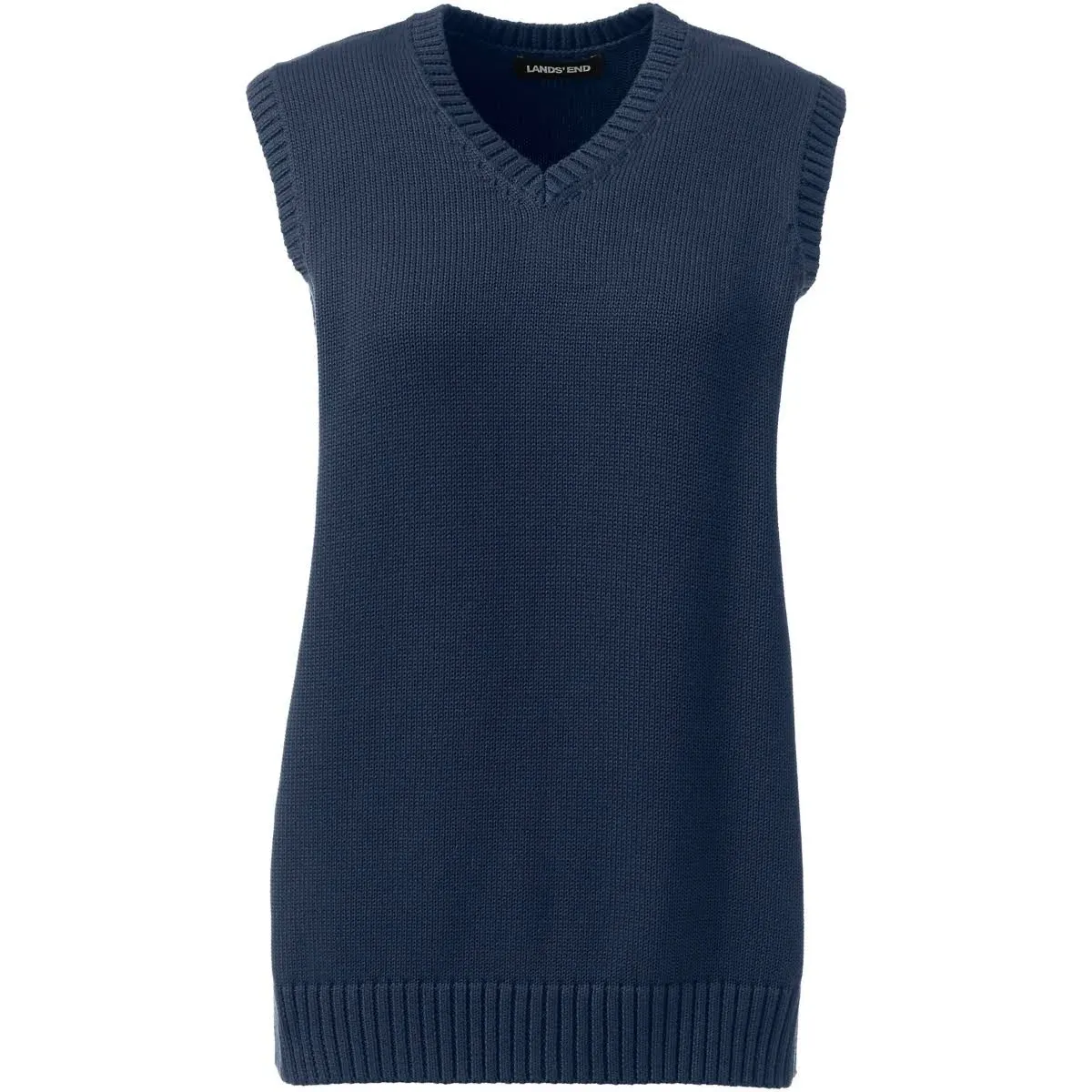 Lands' End School Uniform Kids Cotton Modal Sweater Vest Maize