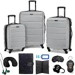 Samsonite Omni PC 3 Piece Spinner Luggage Set - Silver