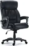 Staples Lockland Bonded Leather Big & Tall Managers Chair, Black (58067)