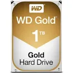 Western Digital 1TB WD Gold Enterprise Class Internal Hard Drive - 7200 RPM Class, SATA 6 Gb/s, 128 MB Cache, 3.5" - WD1005FBYZ