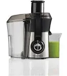 Hamilton Beach Juicer Machine, Big Mouth Large 3” Feed Chute & Smoothie Smart Blender with 5 Functions Including Auto-Cycle For Shakes & Smoothies, 40oz Glass Jar Dial, Stainless Steel (56208)