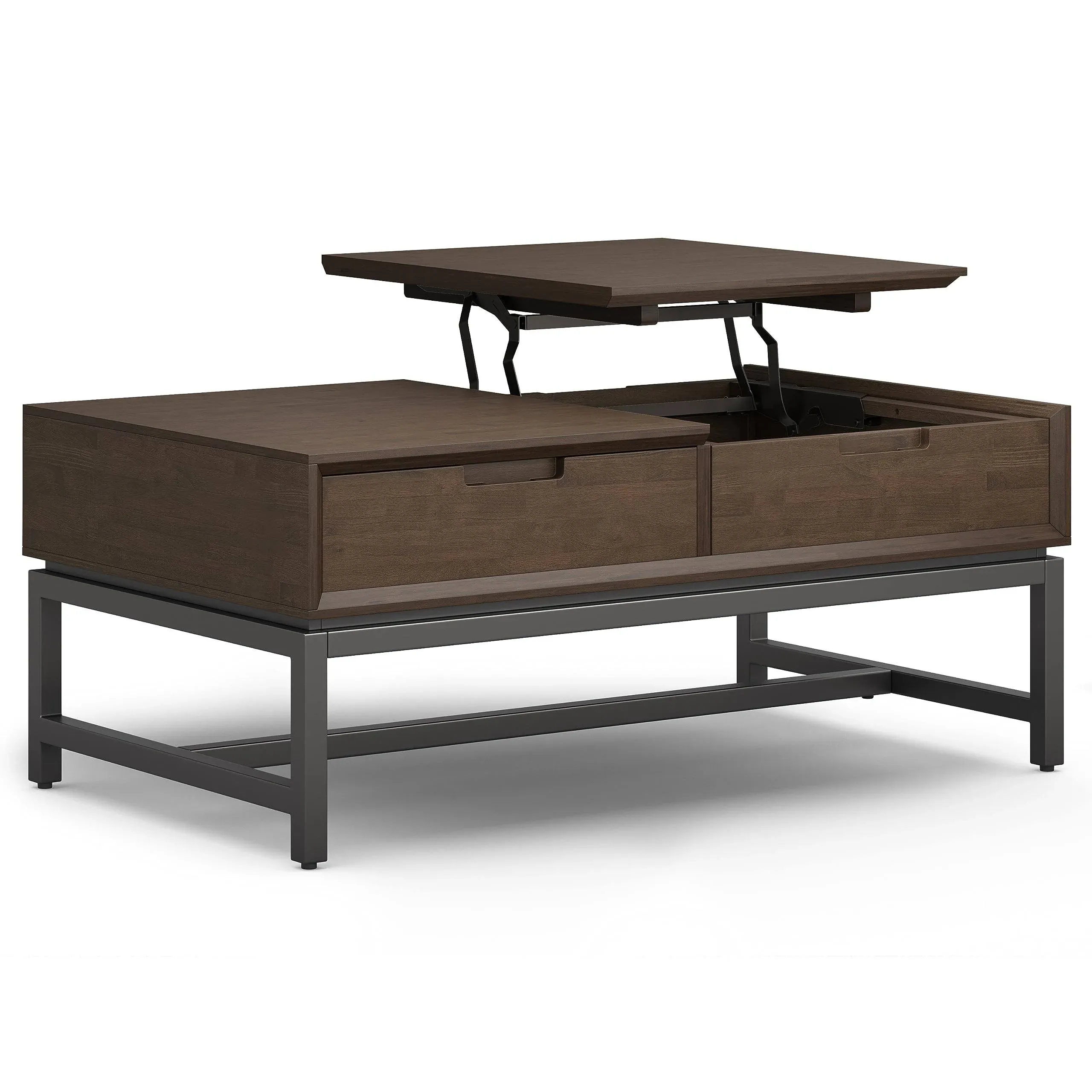 Banting Solid Hardwood Lift Top Coffee Table - Industrial - Coffee Tables - by Simpli Home Ltd. | Houzz