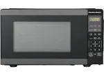 Hamilton Beach 0.9 Cu ft Countertop Microwave Oven, 900 Watts, Black Stainless Steel, New