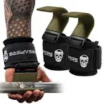 Gymreapers Weight Lifting Hooks (Pair), Heavy Duty Power Wrist Straps Hand Grip Support for Deadlifts, Pull Ups, Shrugs - Gym Gloves for Men and Women