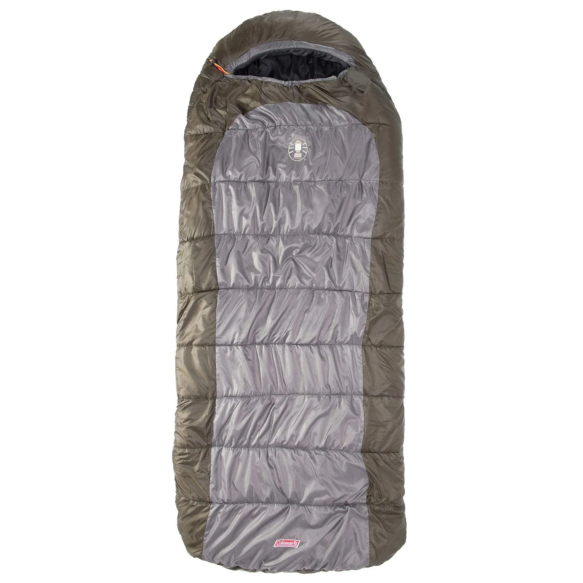 Coleman Big Basin 15-Degree Cold Weather Mummy Big and Tall Sleeping Bag, Gray, 39"x92"