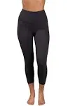 90 Degree by Reflex Womens High Waist Tummy Control Shapewear Power Flex Capri - Black - x Small