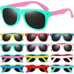 GINMIC Kids Sunglasses Party Favors,12Pack Neon Sunglasses for Kids,Boys and Girls, Great Gift for Birthday Party Supplies, Beac