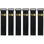 Wrap-It Super-Stretch 18 in. Storage Straps, Elastic Hook-and-Loop Cinch Straps, 6-Pack, A706-18B, Black