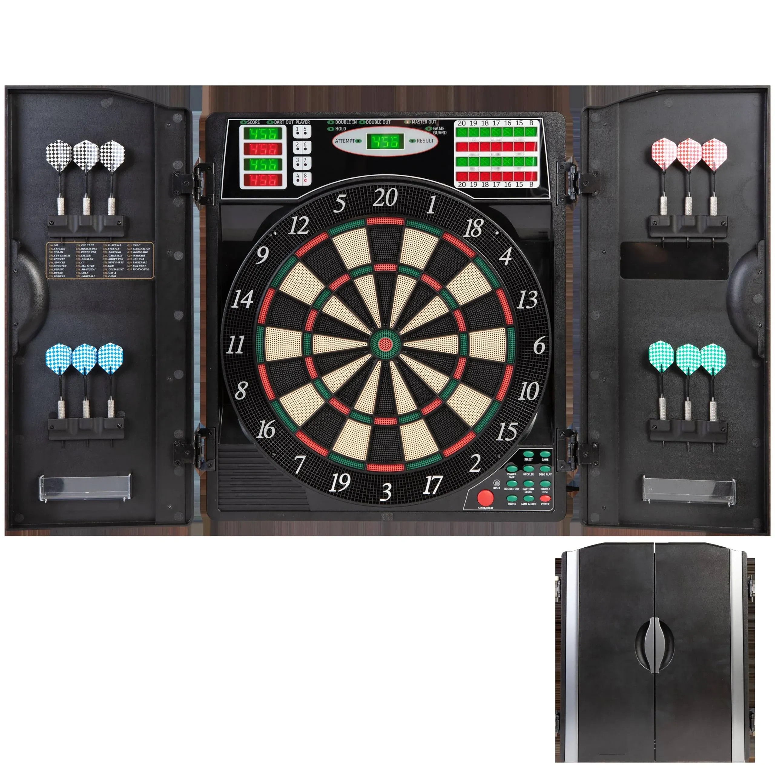 Arachnid Titanium 5400 Electronic Dart Board with Cabinet