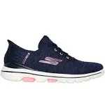 Skechers Womens GO GOLF WALK 5 Slip-Ins Golf Shoes - Navy/Pink