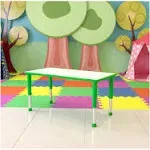 Flash Furniture Rectangular Activity Table In Green/grey