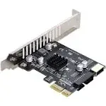 Cablecc 5Gbps Type-E USB 3.1 Front Panel Socket &amp; USB 2.0 to PCI-E 1X Card VL805