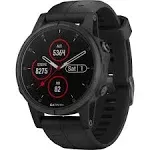 Garmin fenix 5S Plus Sapphire Multisport GPS Watch White with Gray Suede Band