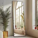  Full Length Mirror 59&#034;x16&#034; Full Body Floor Standing Mirror 59&#034;×16&#034; Black-rect