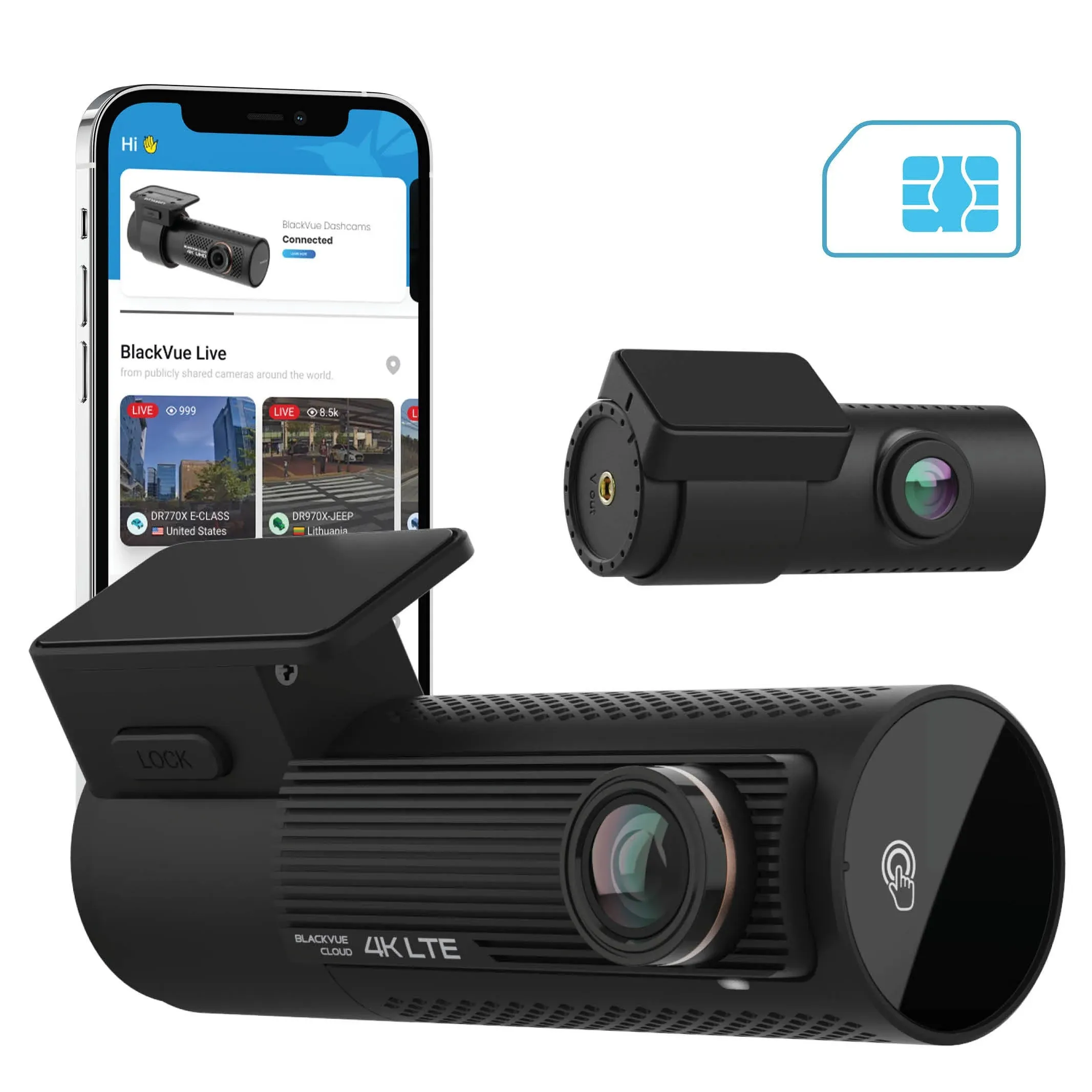 BlackVue DR970X-2CH Plus 512GB | 4K/Full HD 2 Channel Cloud Dashcam | STARVIS 2 CMOS Sensor | Built-in Wi-Fi, GPS, Parking Mode | LTE via Optional LTE Module | Dashcam Front and Rear | Made in Korea