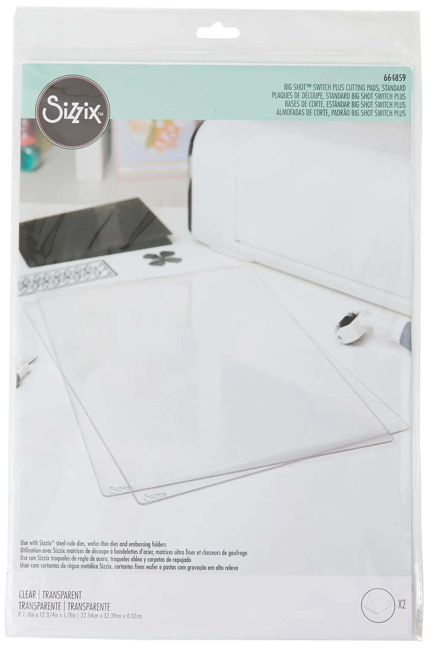 Sizzix Big Shot Switch Plus Cutting Pads 1 Pair Standard