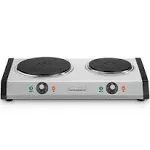 Cuisinart 12-in 2 Burners Smooth Surface (Radiant) Orange Electric Cooktop Stainless Steel | CB-60P1