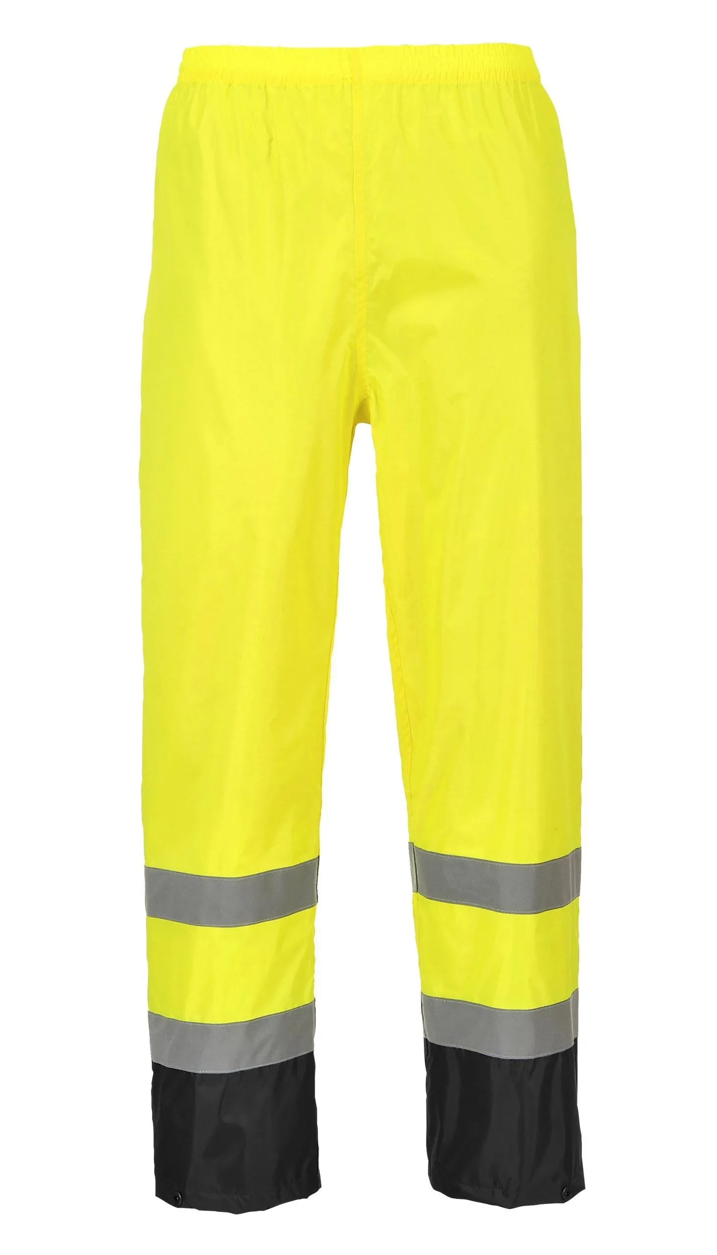 Portwest H444 High Visibility Reflective Lightweight Waterpoof Hi Vis Contrast Rain Pants Yellow/Black, 5X-Large