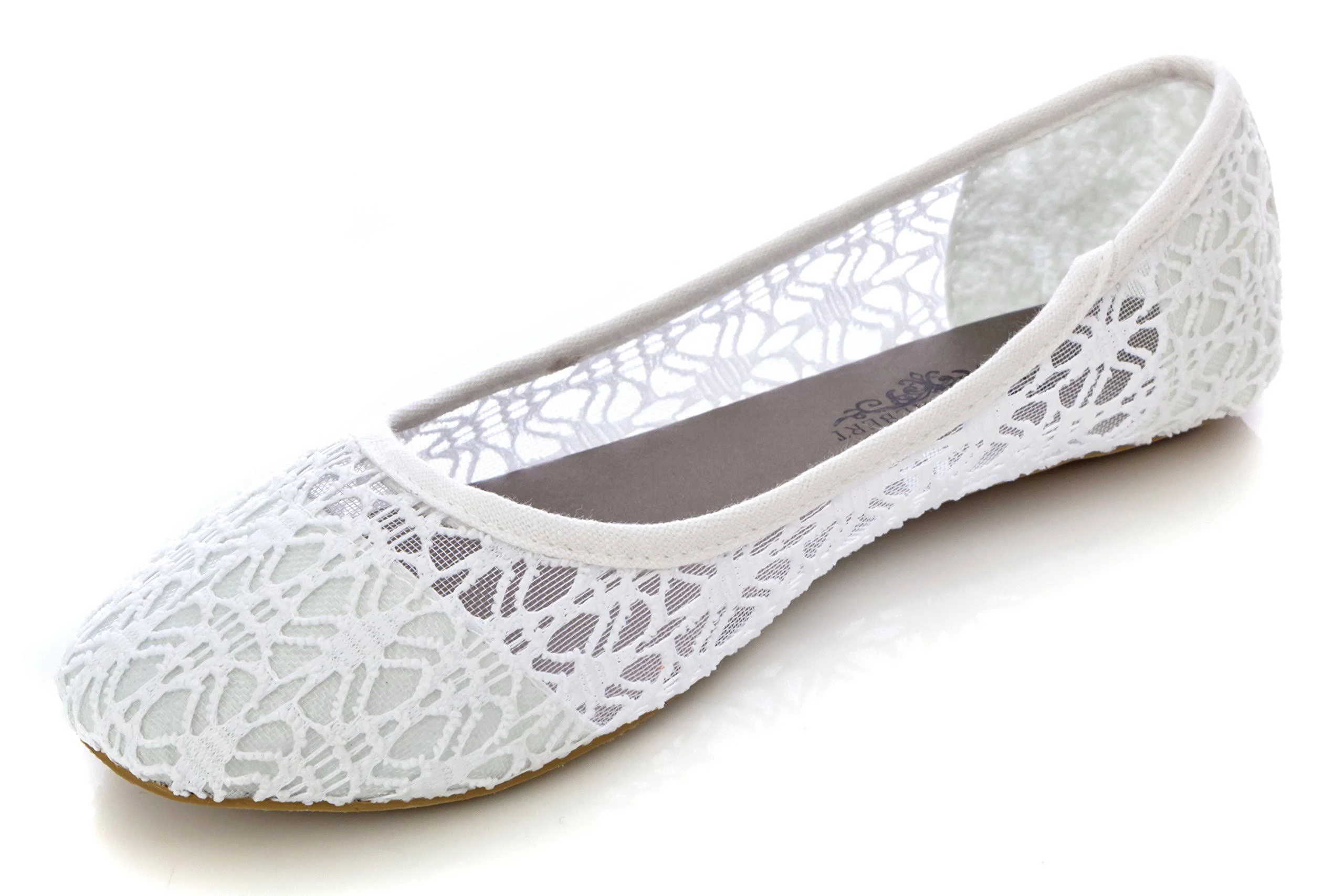 Charles Albert Women's Breathable Crochet Lace Ballet Flat