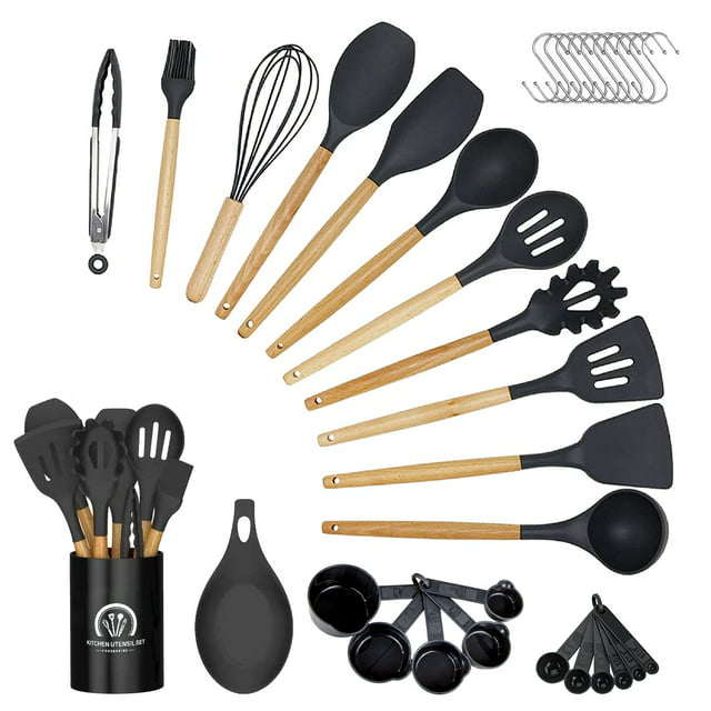 34pcs Silicone Cooking Utensils Set