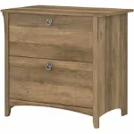 Bush Furniture Salinas 2-Drawer Lateral File Cabinet Let/Leg Reclaimed Pine