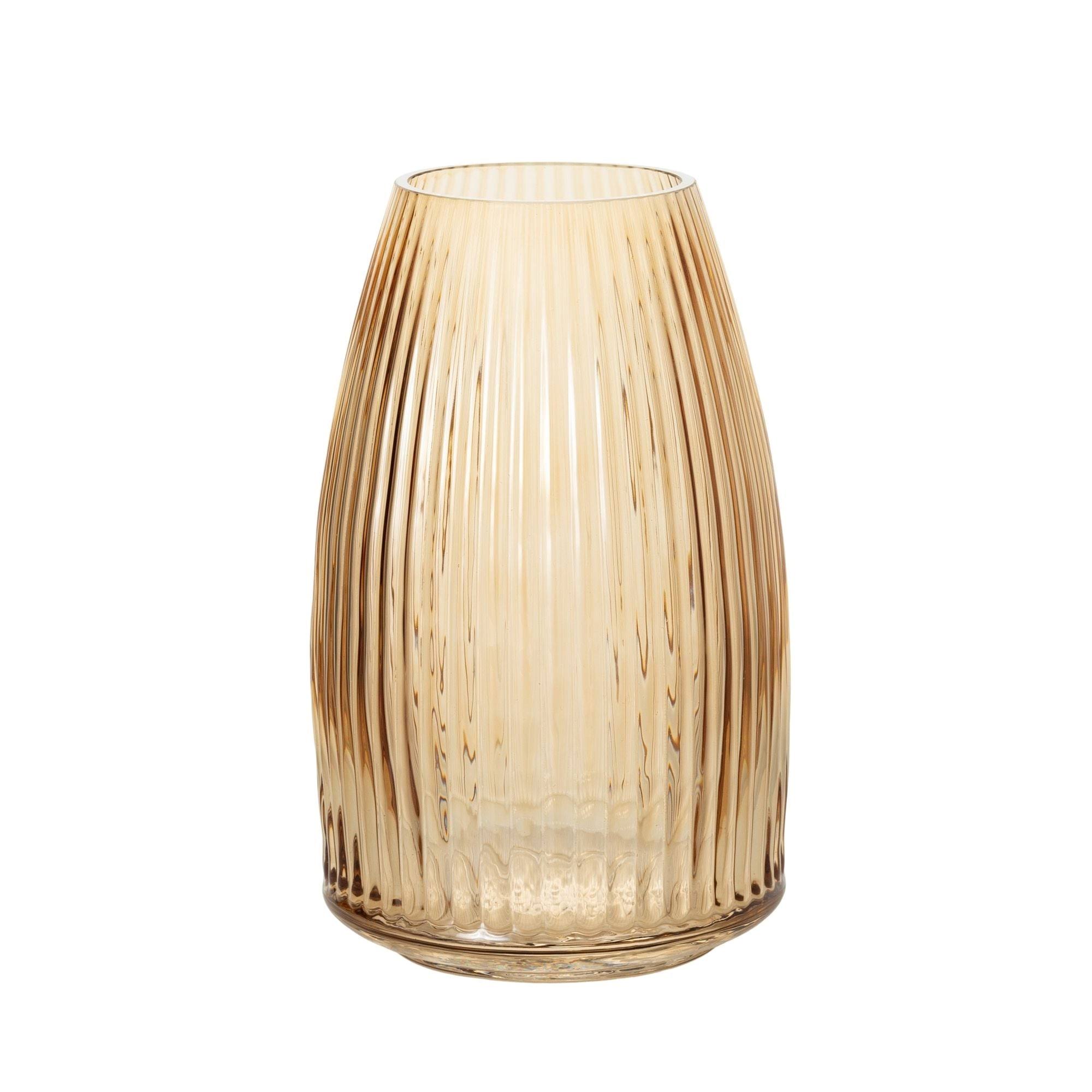 Sullivans 8" Ribbed Glass Vase