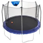 Skywalker Trampolines Jump N' Dunk Trampoline with Safety Enclosure and Basketball Hoop, Blue, 12-Feet