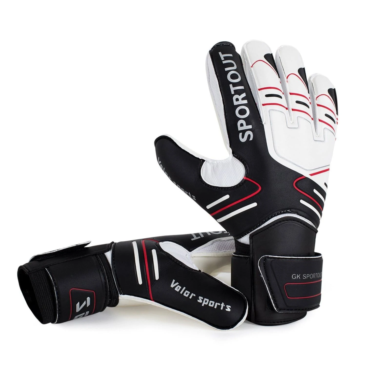 Sportout Youth&Adult Goalie Goalkeeper Gloves,Strong Grip for The Toughest Saves, with Finger Protect & 4+3MM Latex to Give Splendid Protection to Prevent Injuries,4 Colors