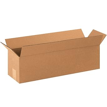 Aviditi 2266 Long Corrugated Cardboard Box 22" L x 6" W x 6" H, Kraft, for Shipping, Packing and Moving (Pack of 25)