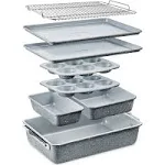 Bakken Swiss Bakken 8-Piece Stackable Bakeware Set - Ceramic Non-Stick Coating, Baking Sheets, Assorted Baking Pans, PTFE, PFOA & PFOS Free - Healthy