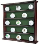 25 Golf Ball Display Cabinet Mahogany