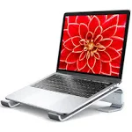 Soqool Laptop Stand for Desk,Aluminum Computer Stand for Cooling,Sturdy Stable Ergonomic Laptop Riser Compatible with MacBook Pro Stand Air/Dell/HP/