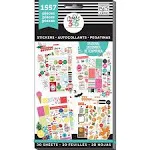 me & my BIG ideas Sticker Value Pack - The Happy Planner Scrapbooking Supplies - Brilliant Year Theme - Multi-Color & Gold Foil - Great for Projects & Albums - 30 Sheets, 1557 Stickers Total