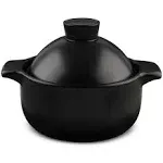 Stoneware Dolsot Pot, 68 oz, Black