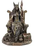 Frigga Norse Goddess Of Love Marriage and Destiny Sitting On Throne Statue, One Size - Traditional - Decorative Objects And Figurines - by Zeckos | Houzz