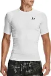 Under Armour Men's Heatgear Short Sleeve Shirt White/Black XL